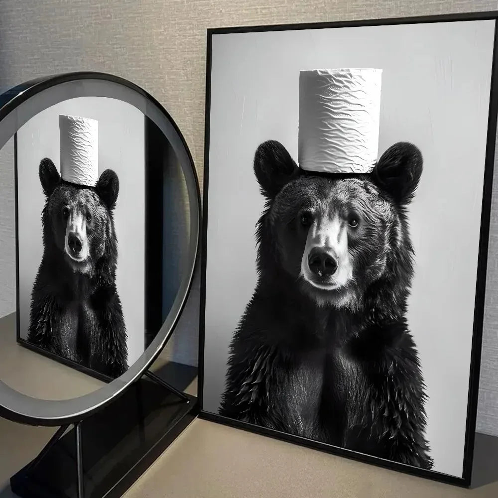 Cute Animals Toilet Paper Canvas