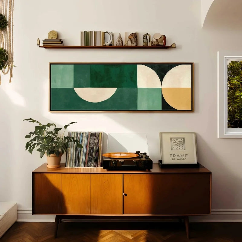 unframed mid century geometric modern canvas wall art