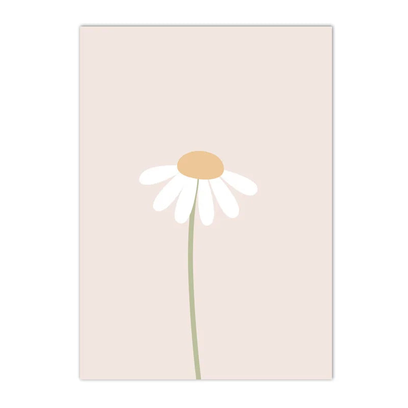 Personalized Pink Daisy Canvas Print