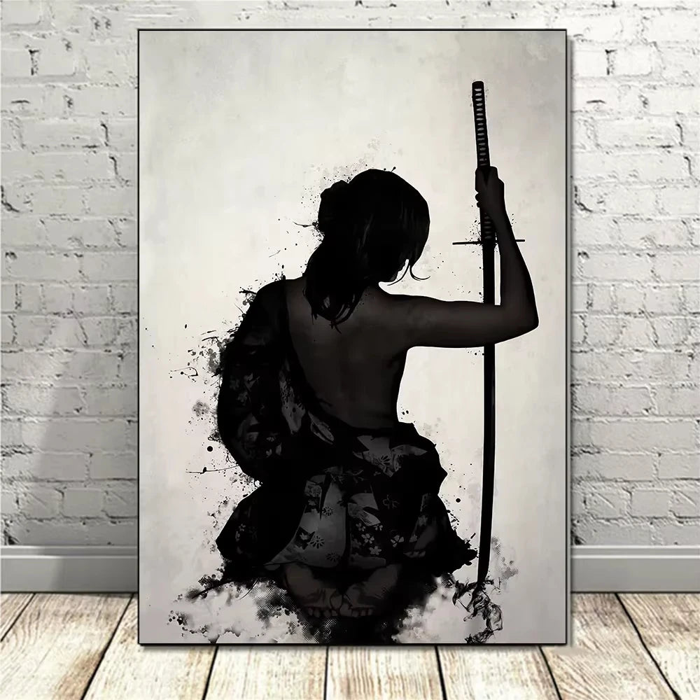 Japanese Vintage Samurai Canvas