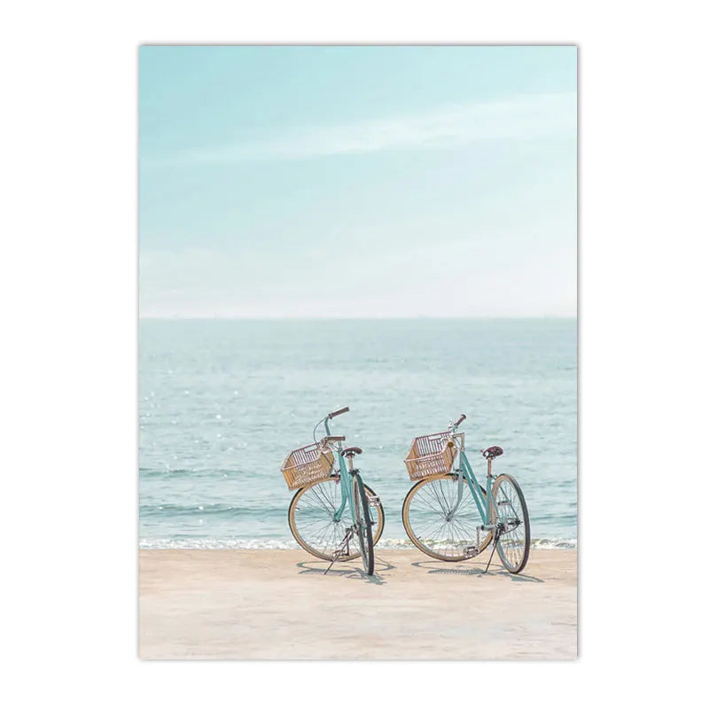 Ocean Beach Seagull & Starfish Canvas Print