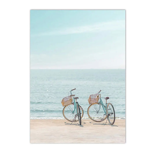 Ocean Beach Seagull & Starfish Canvas Print