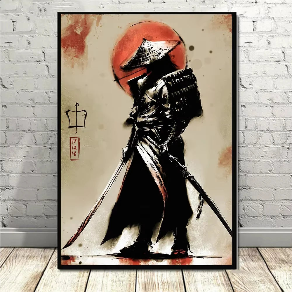 Japanese Vintage Samurai Canvas