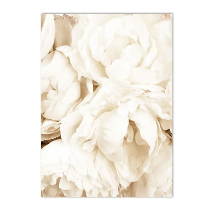 beige floral canvas with roses peonies and pampas grass