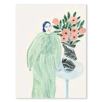 Abstract Tulips & Violets Canvas