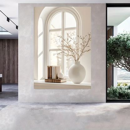 frameless modern art vase contemporary canvas