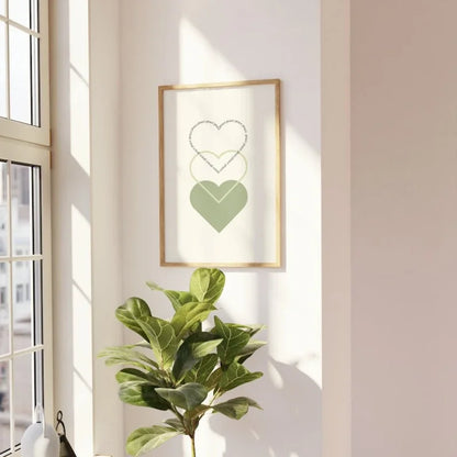 Minimalist Multiple Hearts Canvas