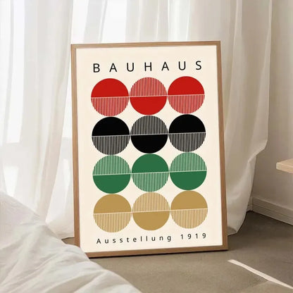 Modern Bauhaus Geometric Canvas