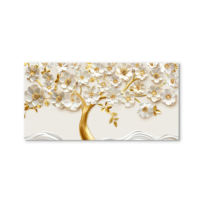 Abstract Colourful Tree Canvas