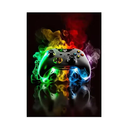 three piece game controller modern unframed canvas set