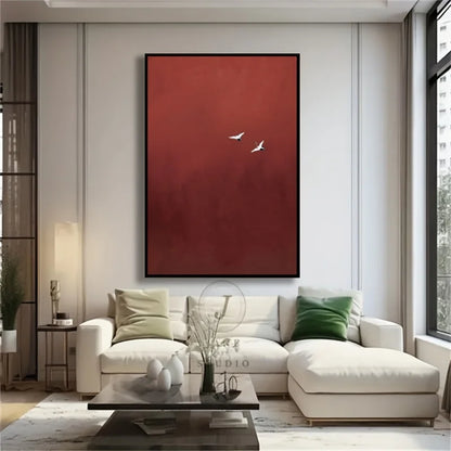 modern minimalist red sandstone tone unframed canvas print