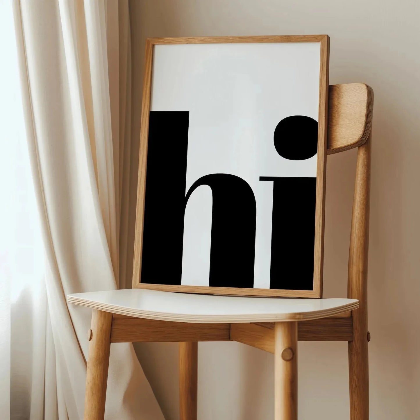 Retro Typography OH HI & CIAO Canvas Print
