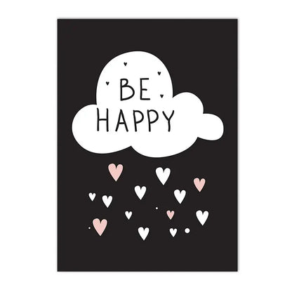 black and white canvas with arrows alphabet and numbers for kids room