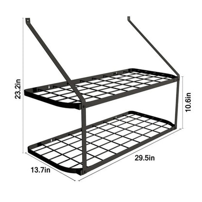 Wall-Mounted 2-Tier Pan Rack