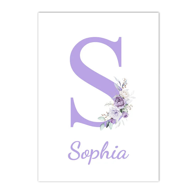 Personalized Purple Butterfly Canvas Print