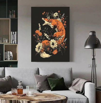 Floral Gothic Canvas Prints