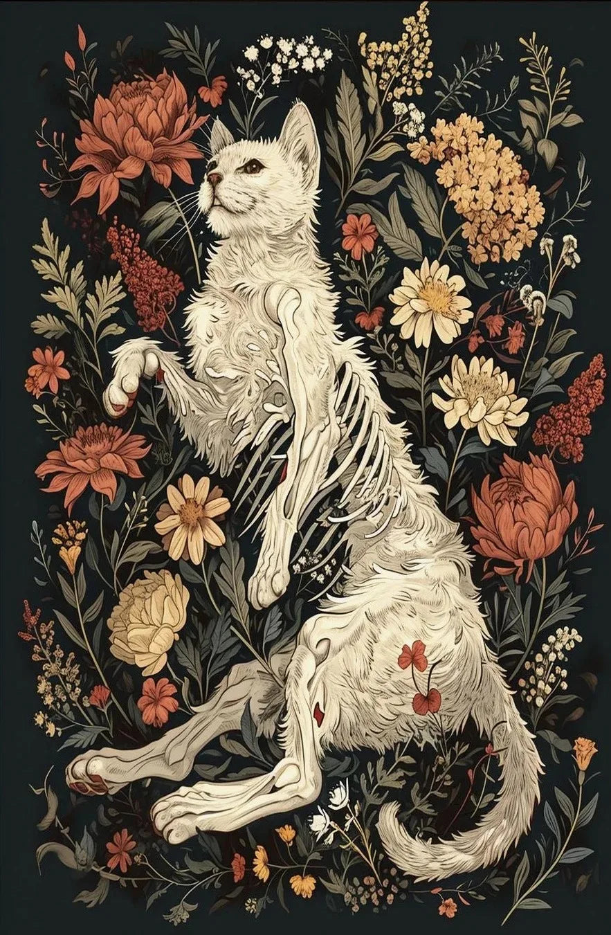 Floral Gothic Canvas Prints