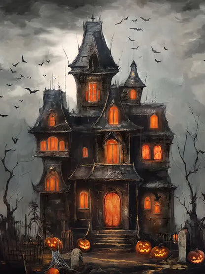 Vintage Dark Halloween Canvas Prints