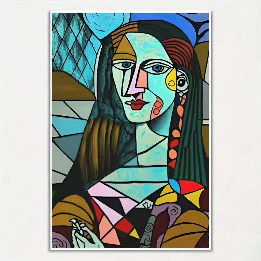 Cubist figures abstract Picasso-style canvas wall art
