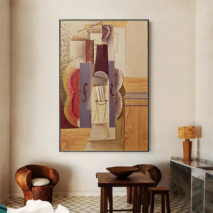 Pablo Picasso Collage Guitar Canvas