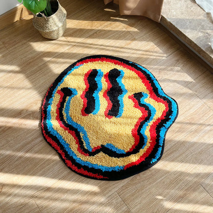 Trippy Smiling Tufted Rug