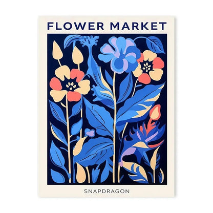 Classic Blue Flower Canvas