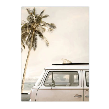 beige coastal canvas with seagull swan dandelion and reeds