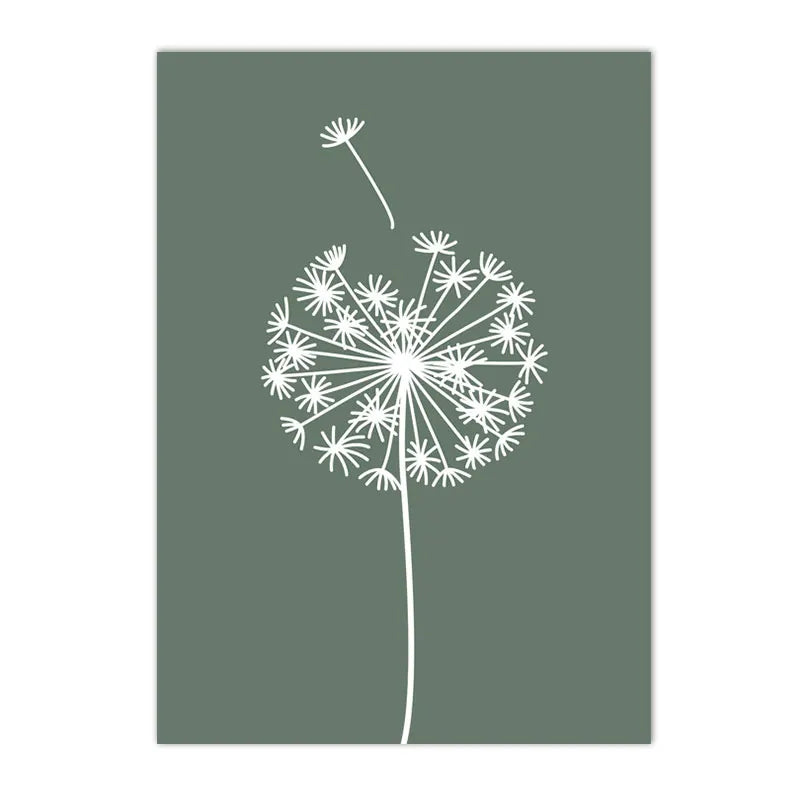 botanical canvas with succulents cactus and green leaves