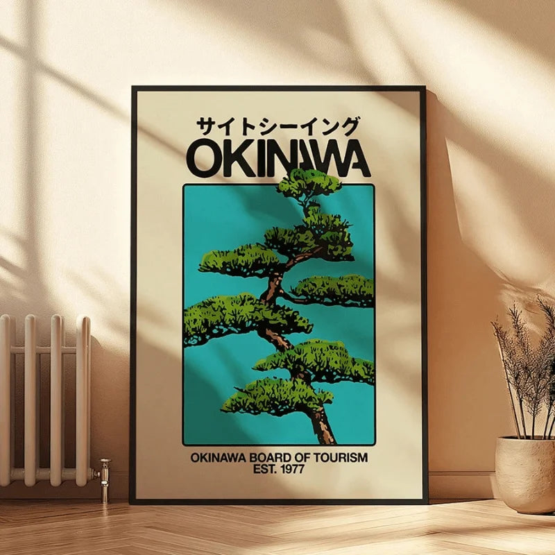 Japan Okinawa Retro Travel Canvas Print