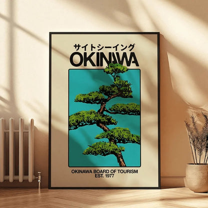 Japan Okinawa Retro Travel Canvas Print