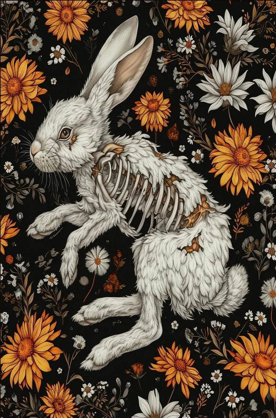 Floral Gothic Canvas Prints