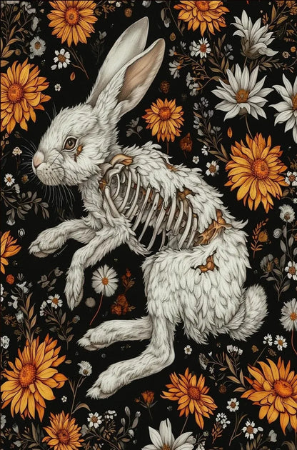 Floral Gothic Canvas Prints