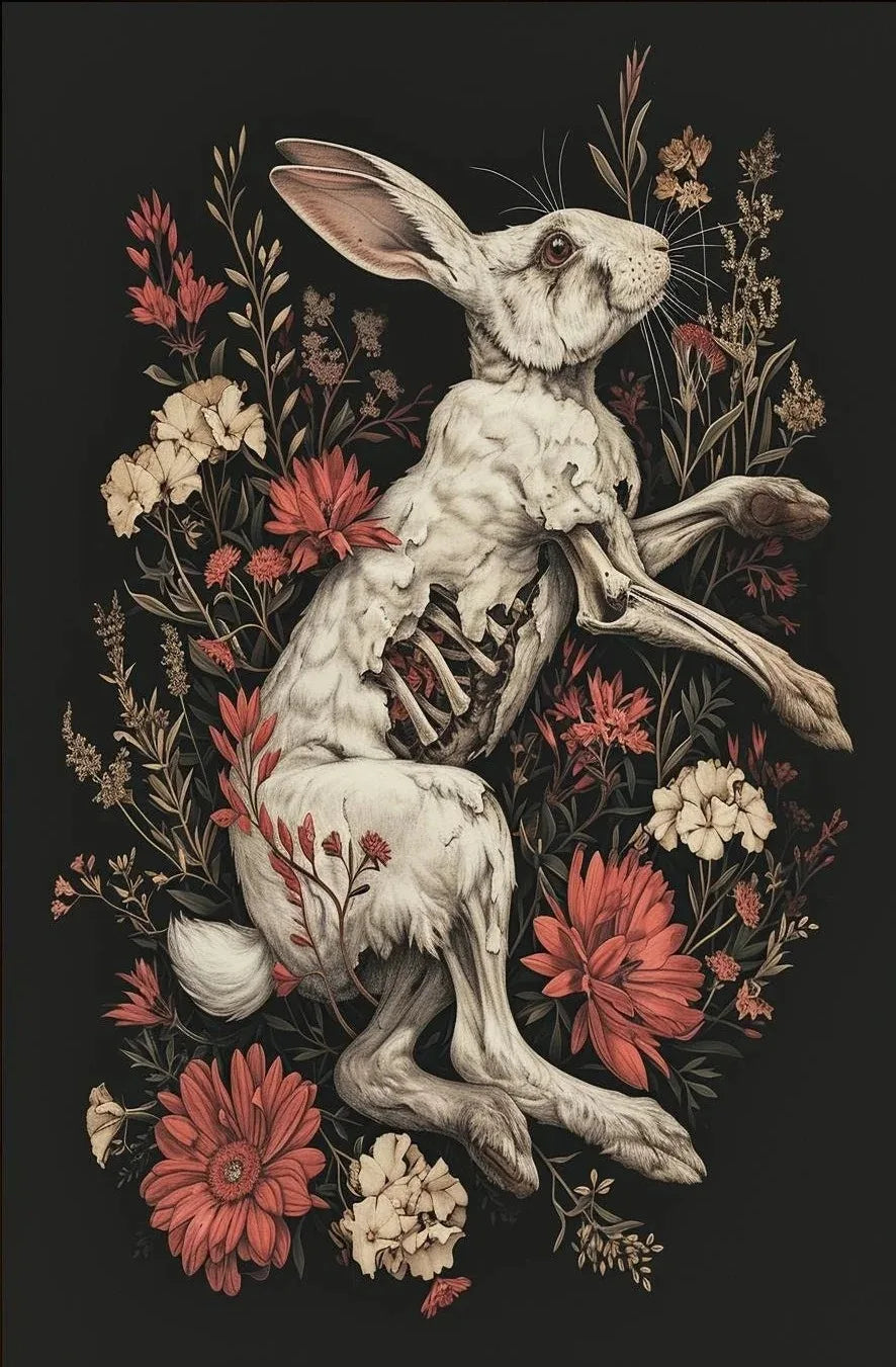 Floral Gothic Canvas Prints