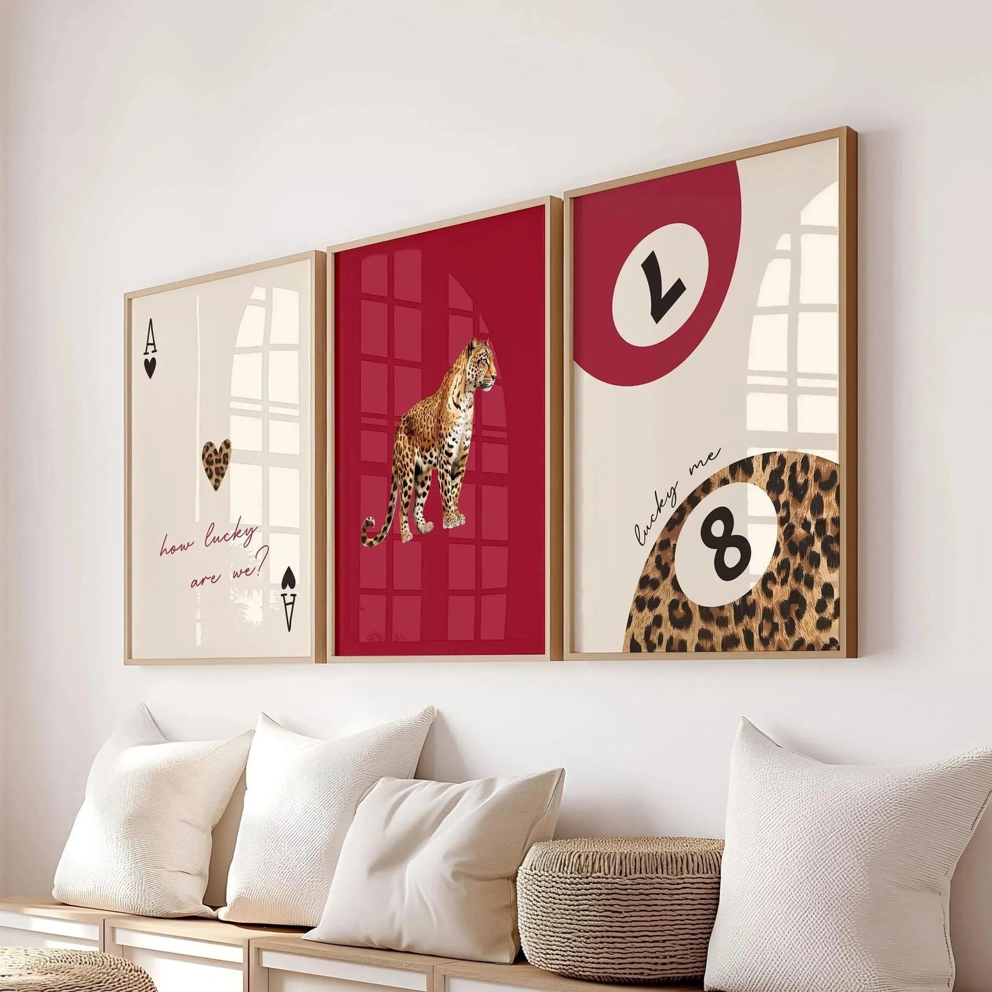 Vintage Leopard & Cheetah Canvas Print - Set Of 3