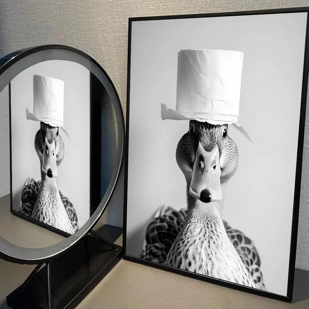 Cute Animals Toilet Paper Canvas