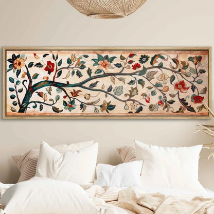 vintage tapestry floral boho unframed canvas wall art