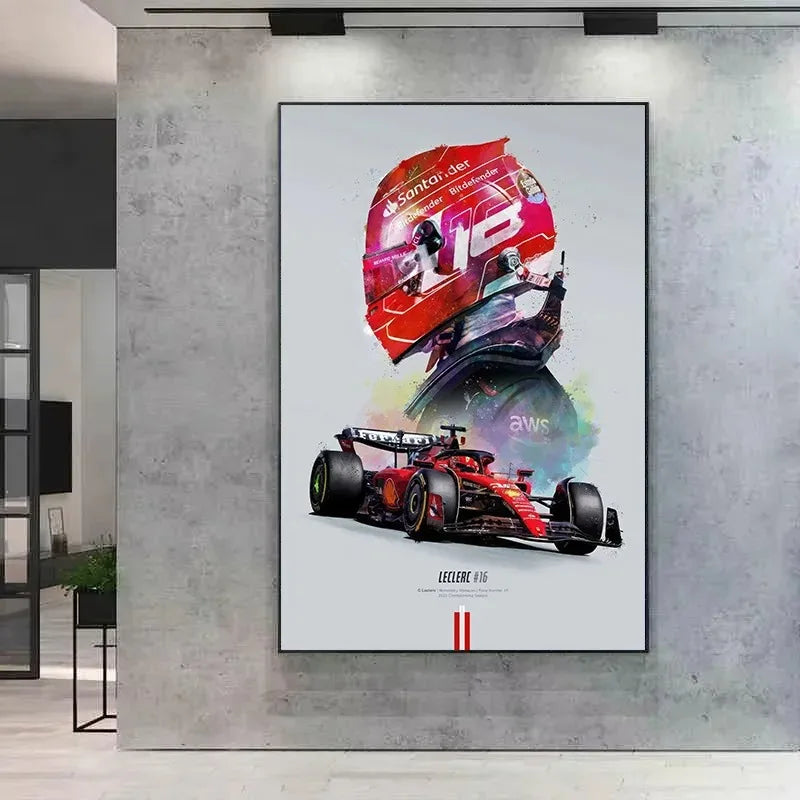 Colorful Racer Car Canvas