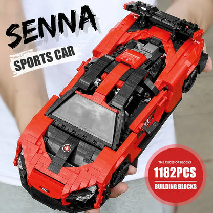 Red Senna Sport Car Model Toy for Kids