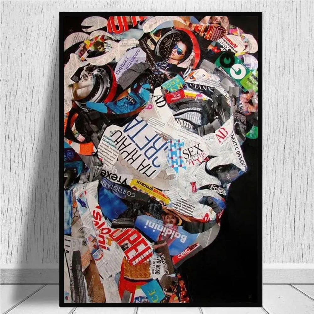 Graffiti David Bust Canvas Print