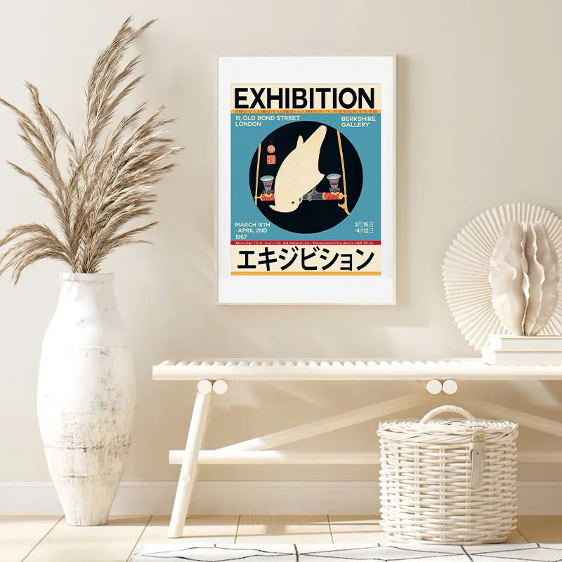 Japanese Vintage Retro Exhibition Canvas Prints Collection