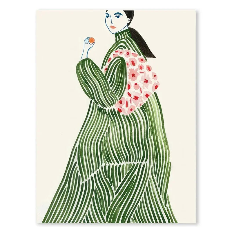 Abstract Tulips & Violets Canvas