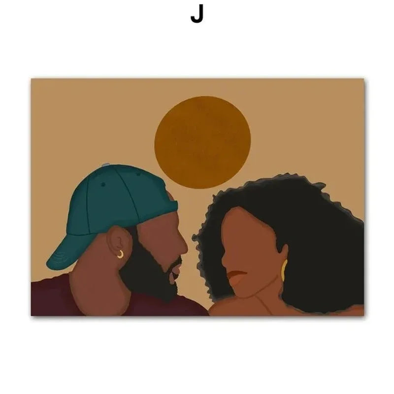 Cultural Hair Representation Art Canvas