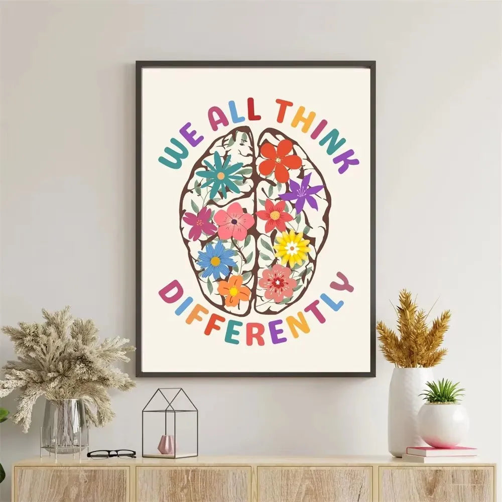 growth mindset emotional brain psychology canvas wall art
