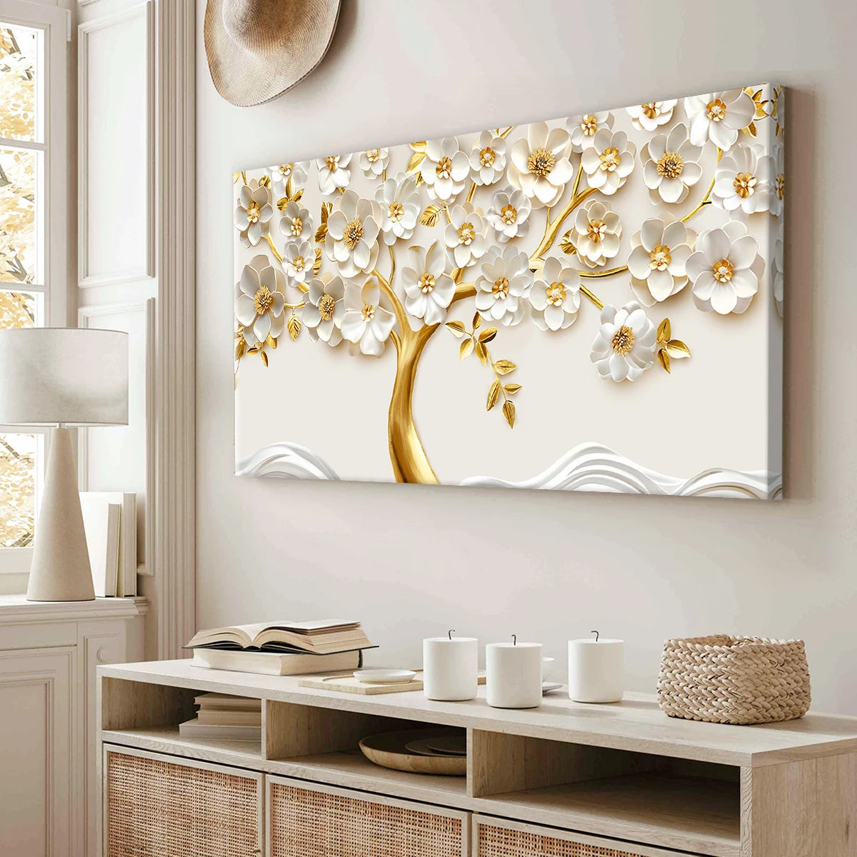 Abstract Colourful Tree Canvas