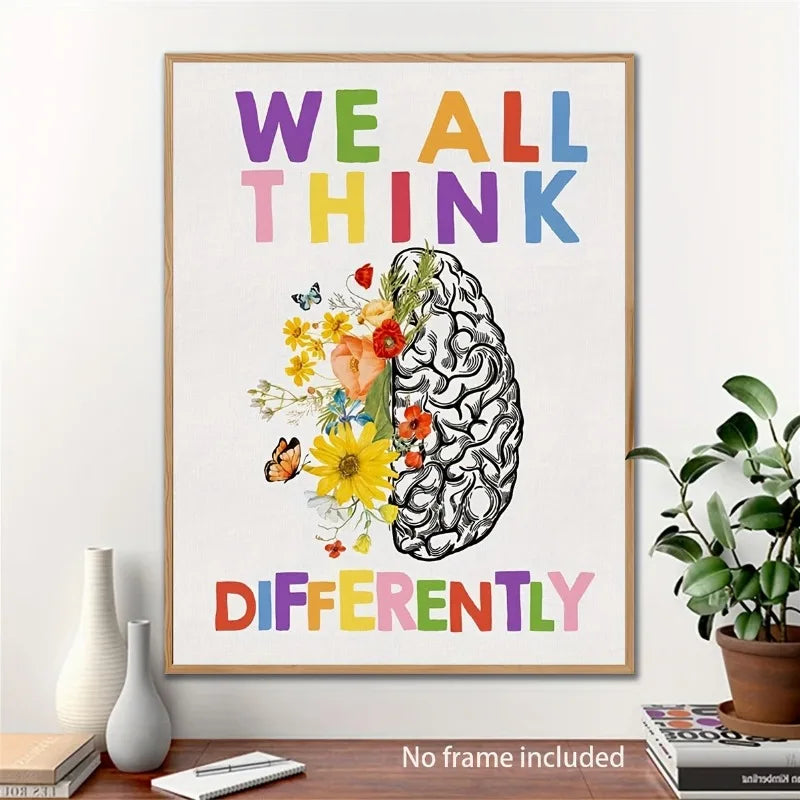 growth mindset emotional brain psychology canvas wall art