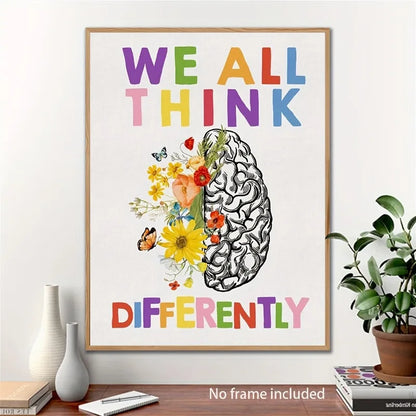 growth mindset emotional brain psychology canvas wall art
