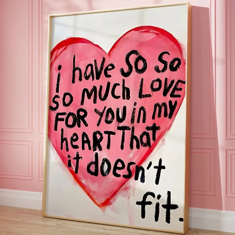 romantic quote so much love unframed canvas wall art