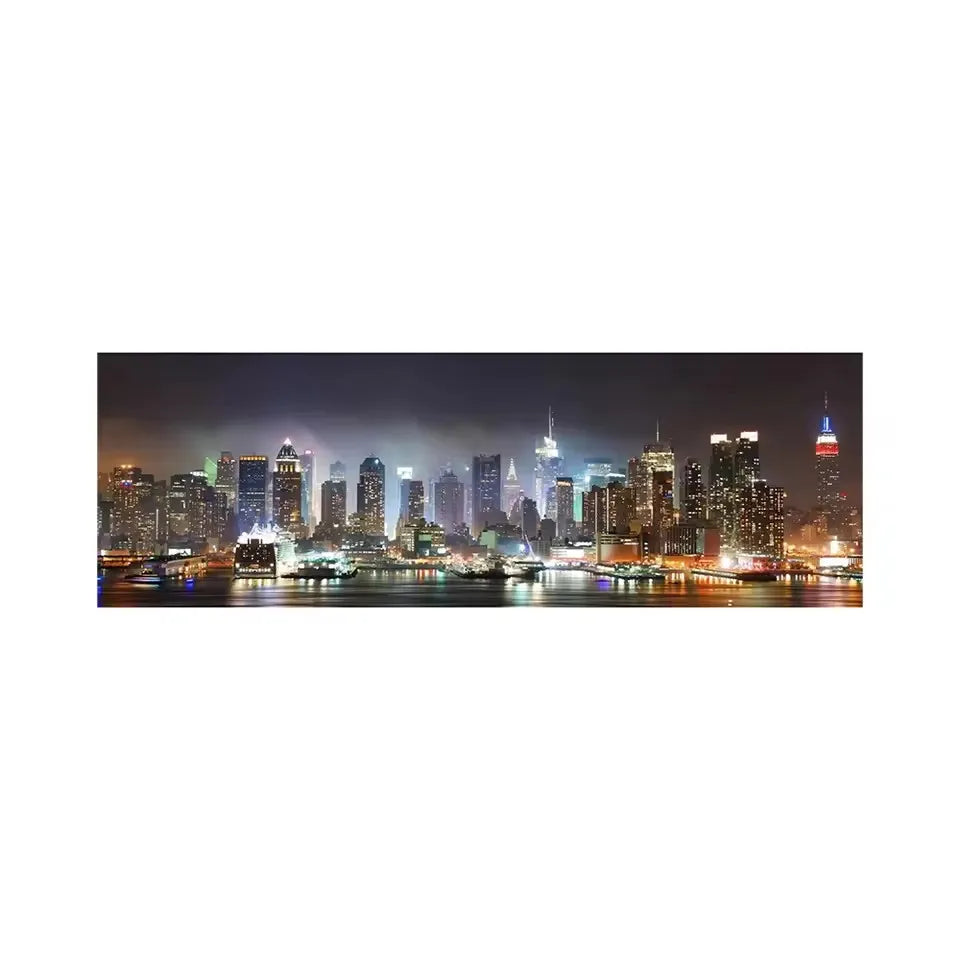 large new york city night skyline unframed canvas print