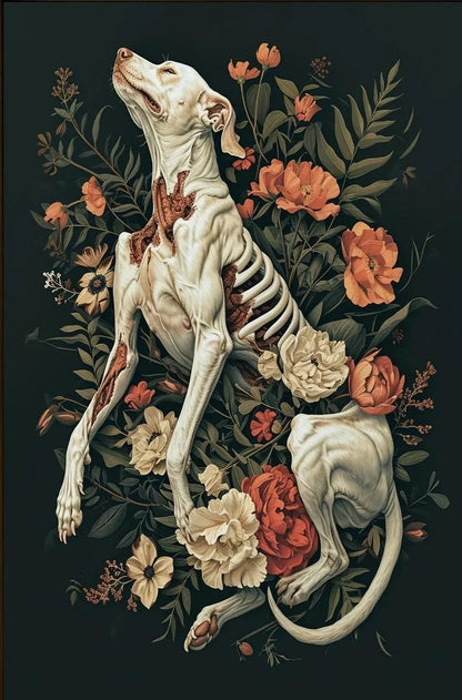 Floral Gothic Canvas Prints