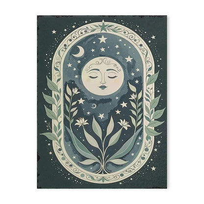 Tarot Sun & Moon Lotus Flower Canvas